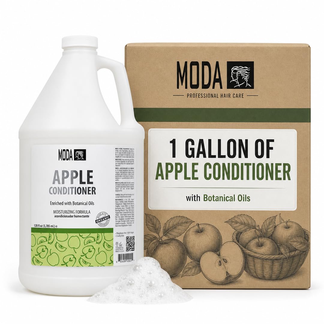 MODA Moisturizing Conditioner for All Hair Types – Professional Treatment – Balsam and Protein Formula – Strengthens, Hydrates, Adds Volume, Restores Shine and Protects Color