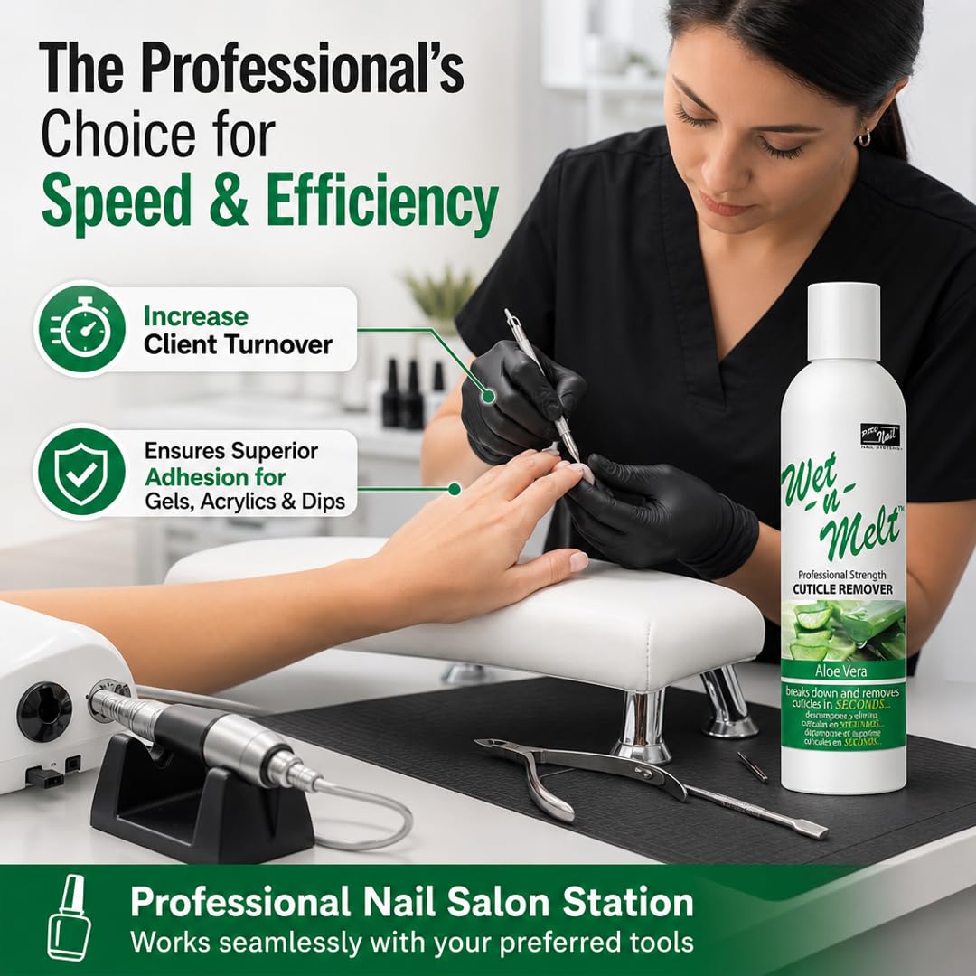 PRO NAIL Cuticle Remover Gel with Aloe Vera - Softens &amp; Moisturizes for Fast Cuticle Removal