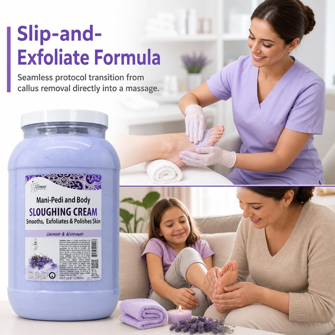SPA REDI - Foot Cream, Sloughing Lotion - Exfoliating Pedicure Foot Care for Dry Cracked Feet - Beauty Market Online