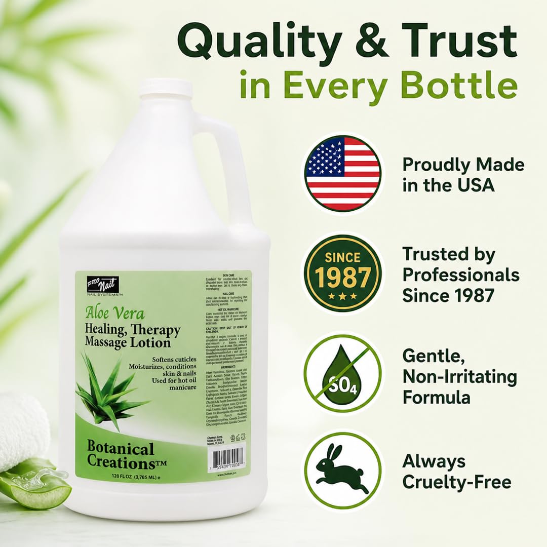 PRO NAIL Healing Therapy Massage Lotion - Nourishes &amp; Moisturizes Skin, Perfect for Pedicure, Manicure &amp; Body Care