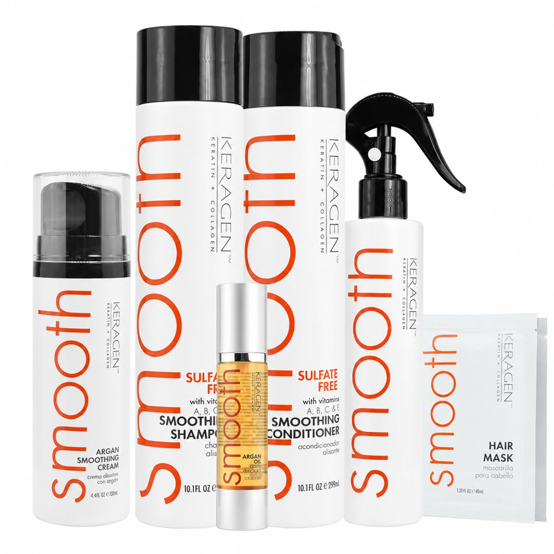 KERAGEN Professional Hair Care & Styling Kit - Salon Quality Argan Oil Treatment Set