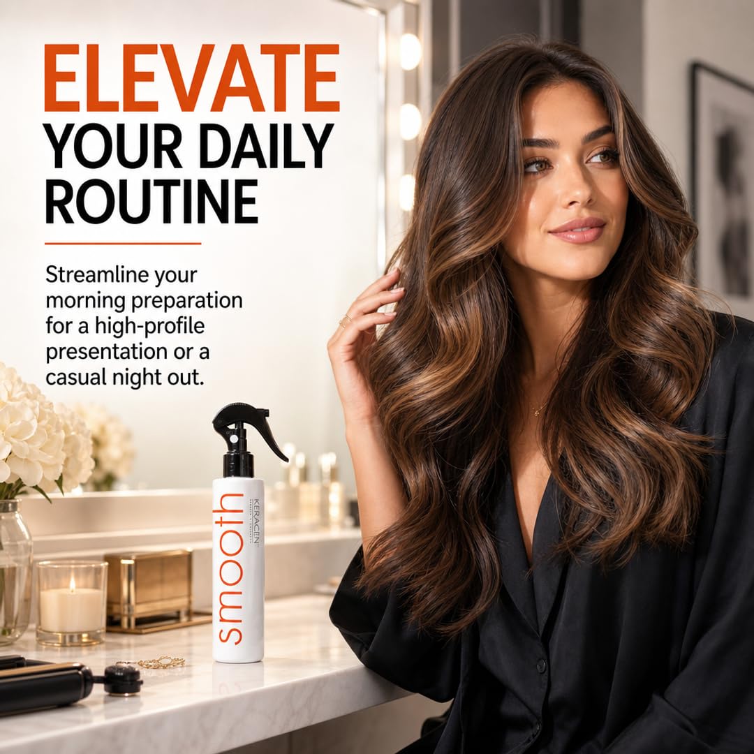 KERAGEN Heat Protectant Spray - Thermal Protection with Keratin &amp; Collagen