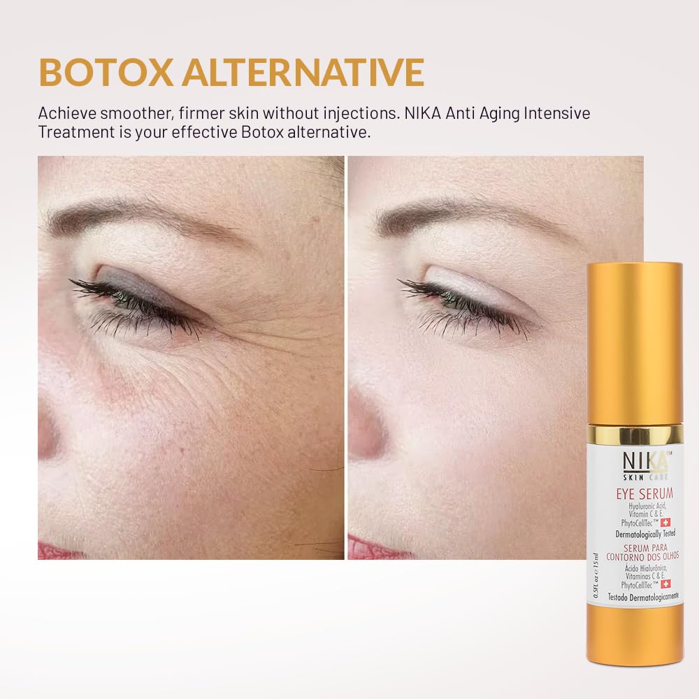NIKA Eye Serum with Vitamin C, Vitamin E, Hyaluronic Acid