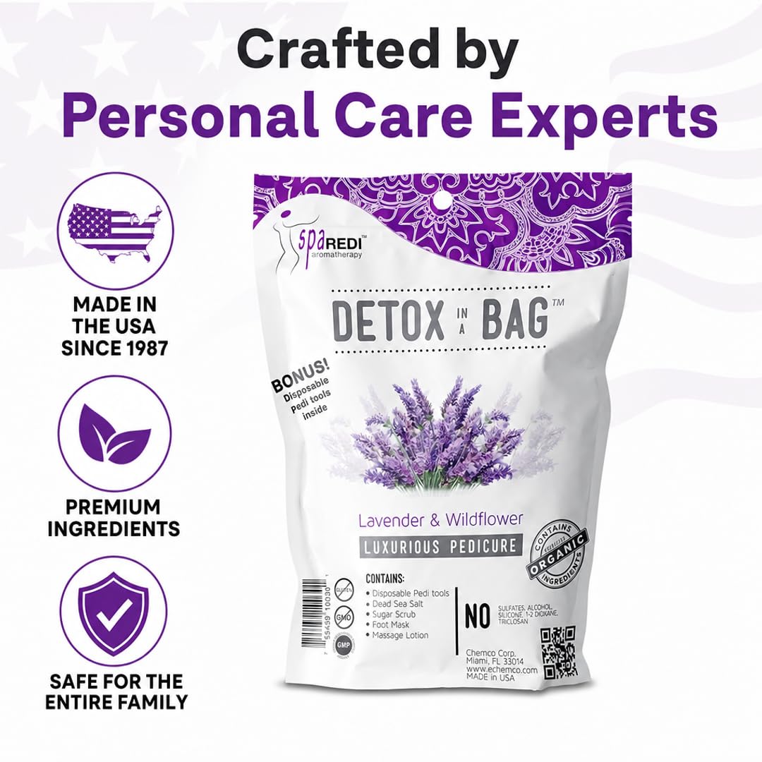 SPA REDI Luxurious Gel Pedicure Kit - Indulge in Spa Experience - Multiple Scents Available