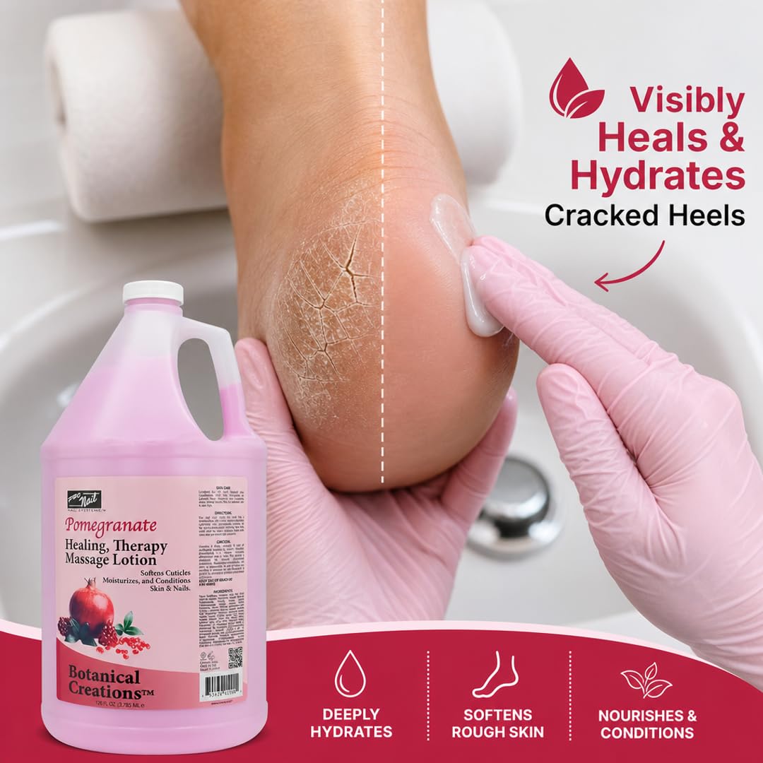 PRO NAIL Healing Therapy Massage Lotion - Nourishes &amp; Moisturizes Skin, Perfect for Pedicure, Manicure &amp; Body Care