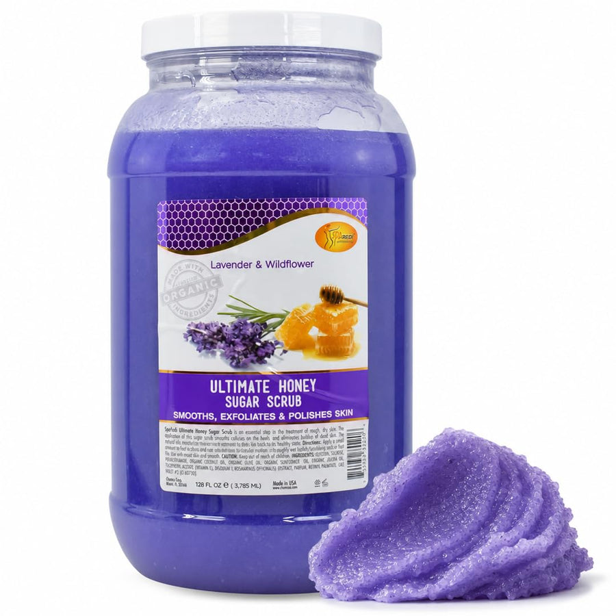 SPA REDI Sugar Body Scrub - Lavender & Wildflower, Exfoliating & Hydrating for Smooth, Glowing Skin