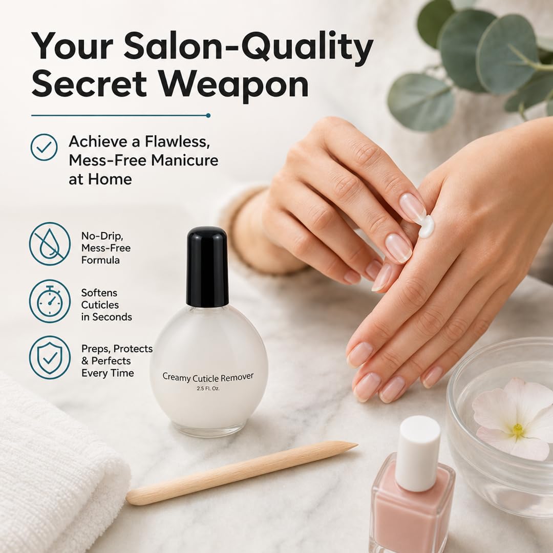 PRO NAIL Cuticle Remover Cream - Softens &amp; Moisturizes Cuticles for Easy Removal
