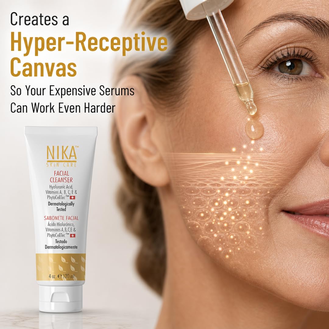 NIKA Facial Cleanser with Hyaluronic Acid, Retinol
