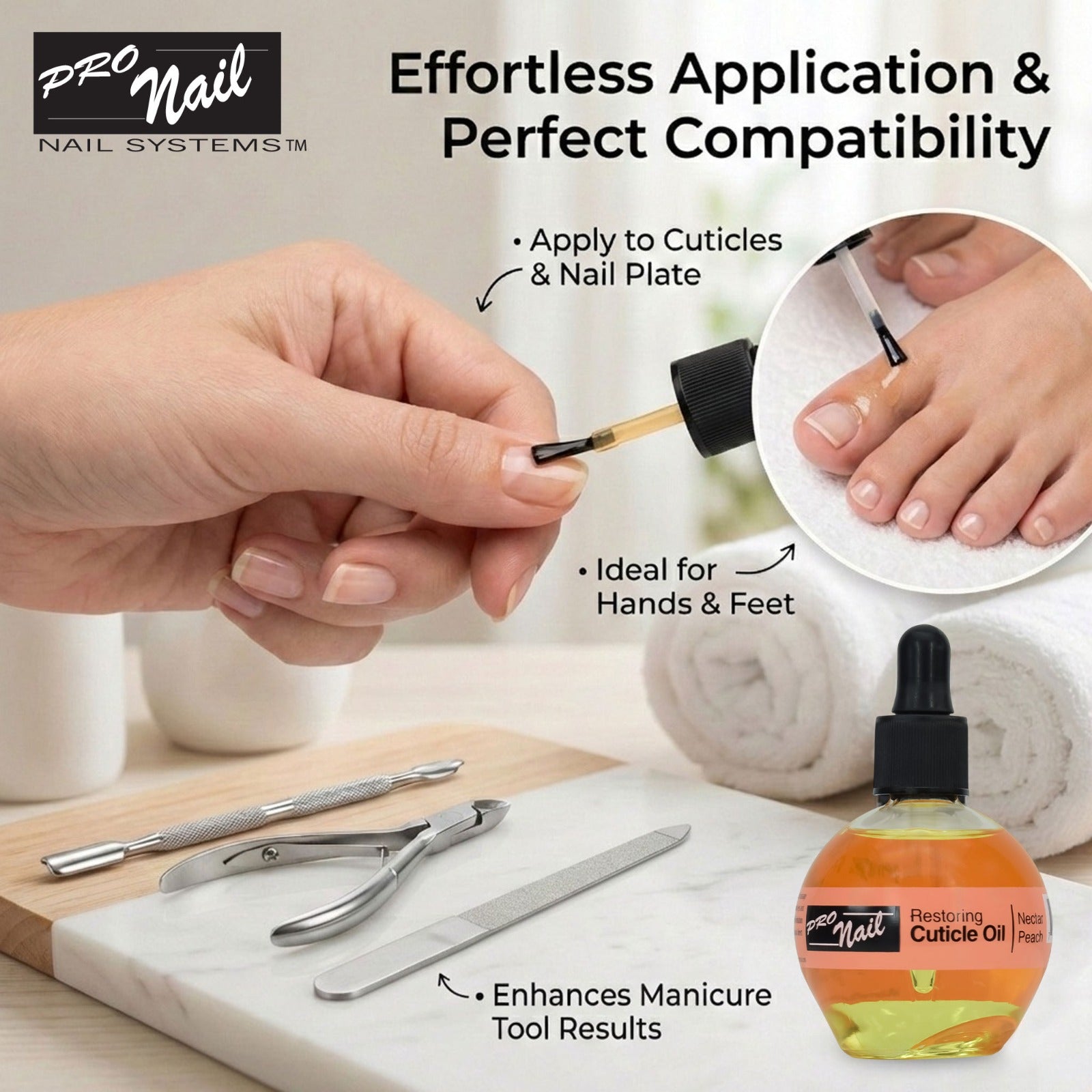 PRO NAIL Cuticle Revitalizing Oil - Strengthens &amp; Moisturizes Nails and Cuticles - Professional Use