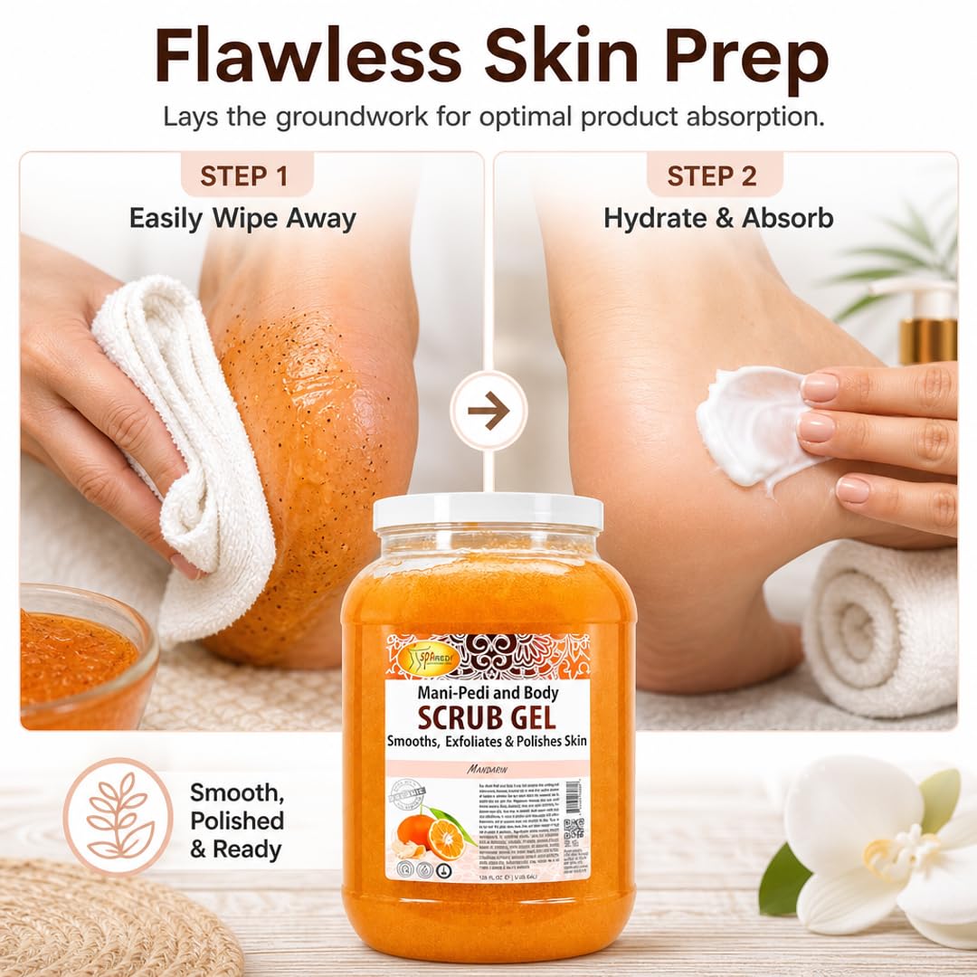 SPA REDI Exfoliating Scrub Pumice Gel - Hydrating Body Exfoliator with Hyaluronic Acid - Refresh &amp; Revitalize