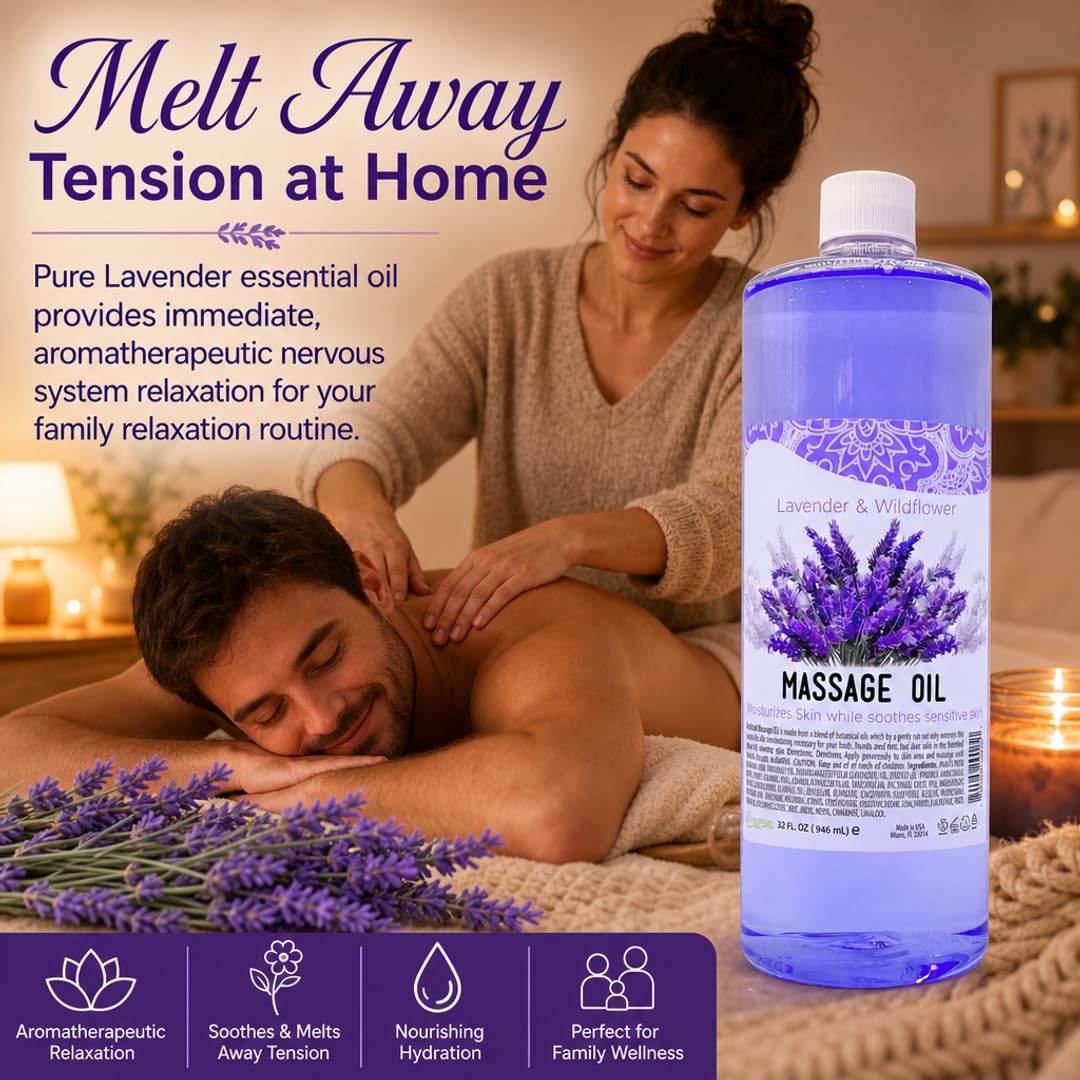 SPA REDI Massage Oil - Soothing Relief for Sore Muscles &amp; Hydrated Skin