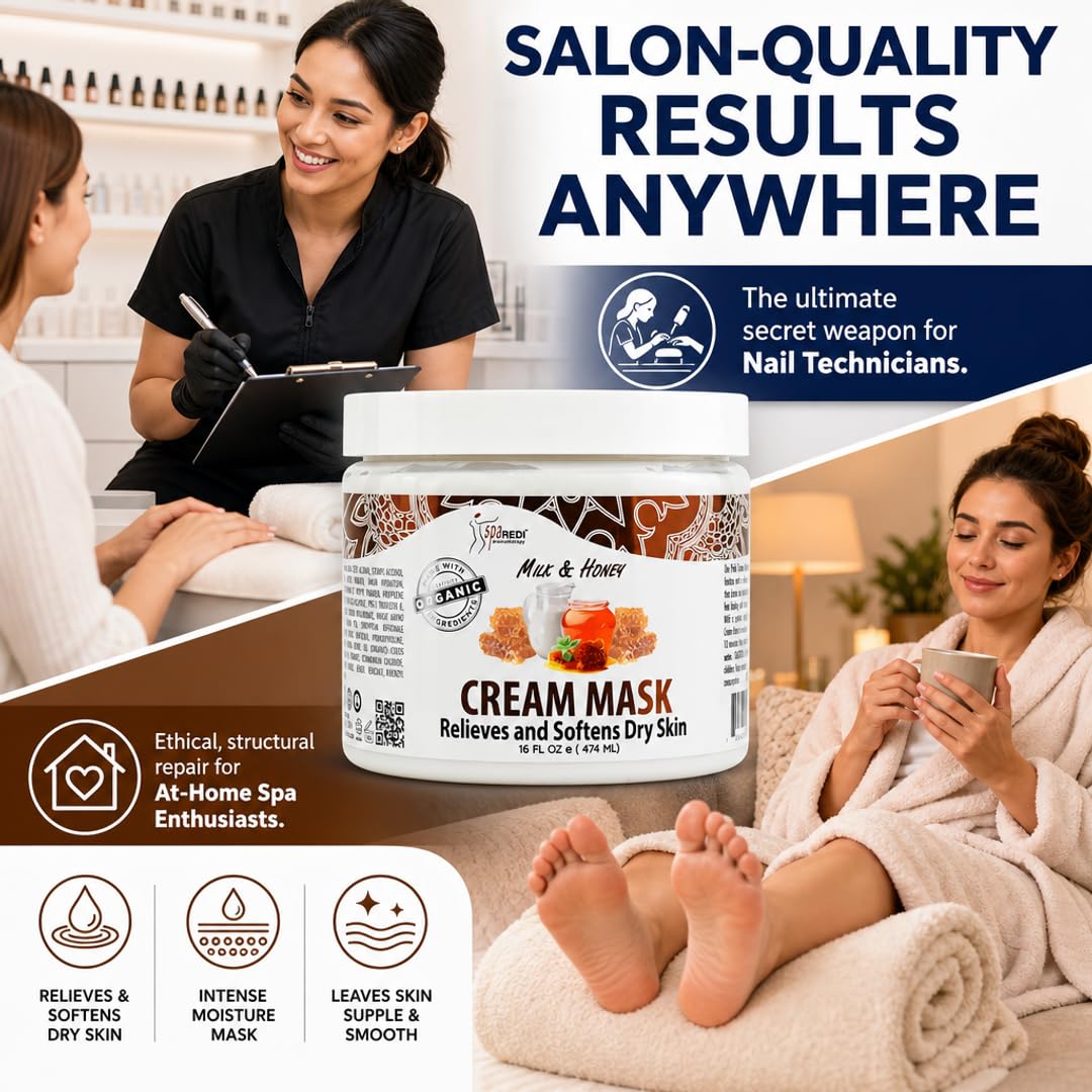 SPA REDI Body &amp; Foot Cream Mask - Hydrating &amp; Refreshing for Tired Skin