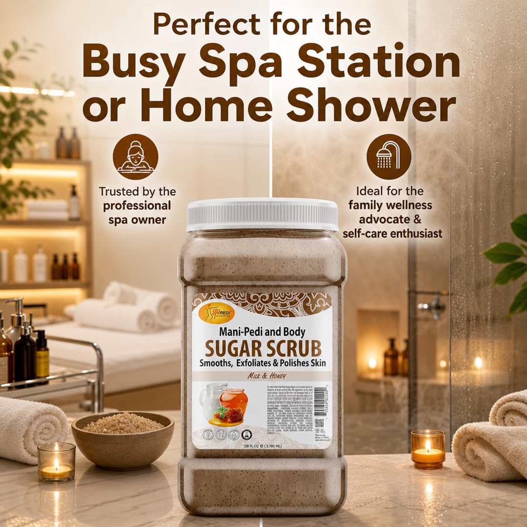 SPA REDI Sugar Body Scrub - Exfoliating &amp; Moisturizing for Smooth, Fresh Skin