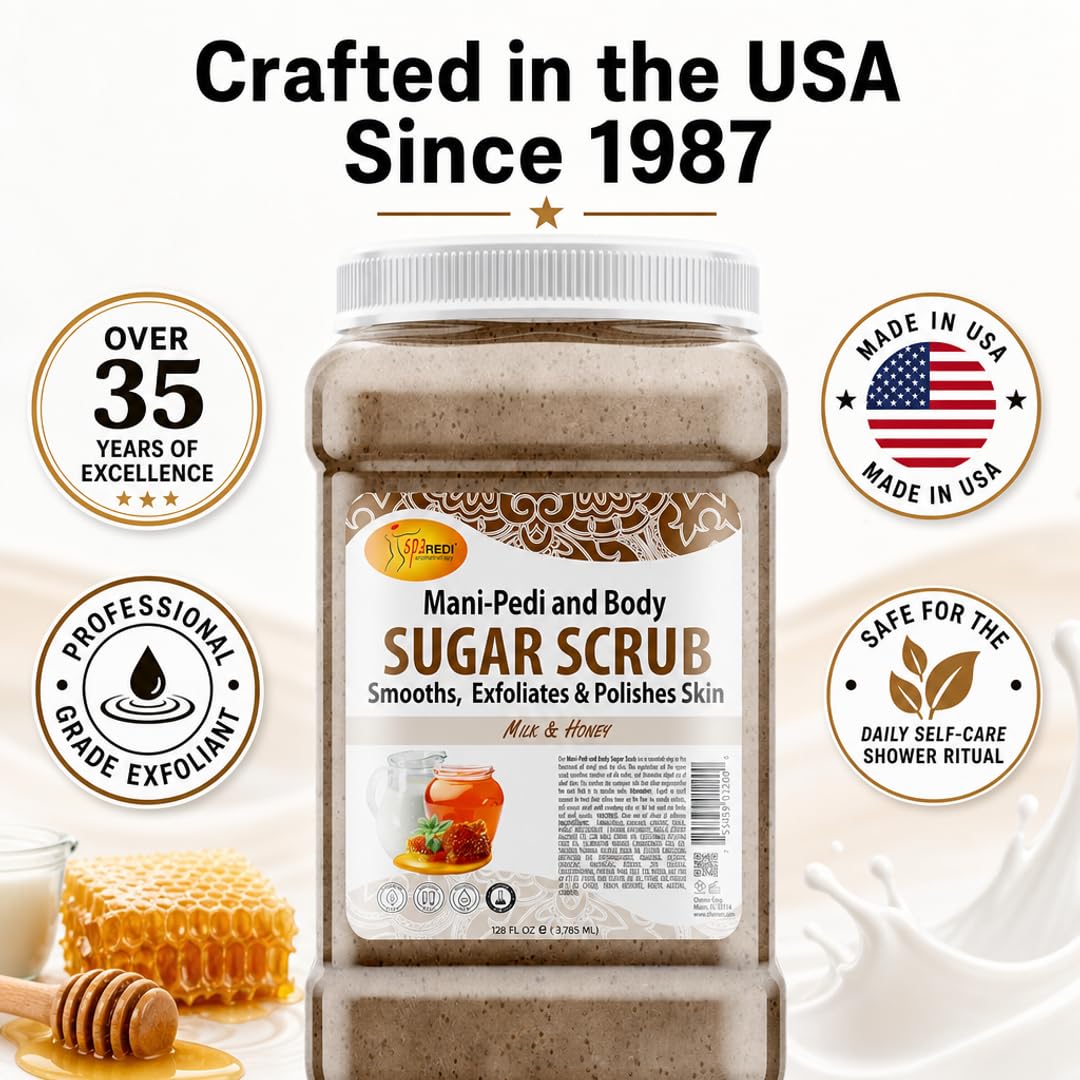 SPA REDI Sugar Body Scrub - Exfoliating &amp; Moisturizing for Smooth, Fresh Skin