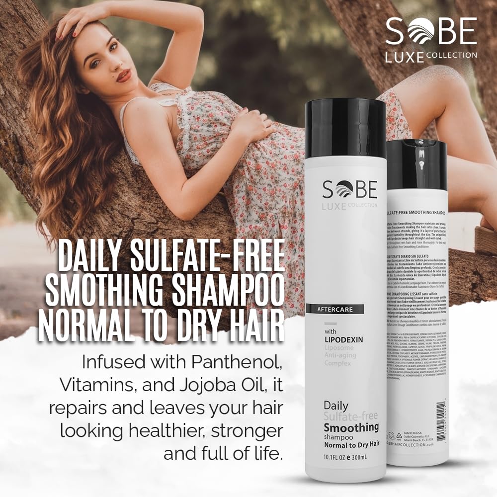 SOBE LUXE - Smoothing Shampoo for Treated Hair, 10 Oz - Strengthens &amp; Protects Color