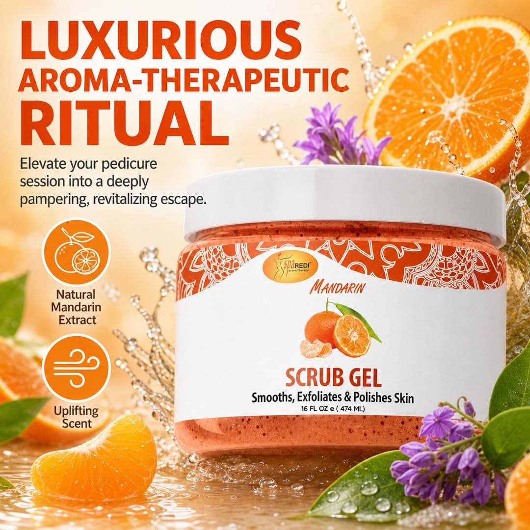 SPA REDI Exfoliating Scrub Pumice Gel - Hydrating Body Exfoliator with Hyaluronic Acid - Refresh &amp; Revitalize