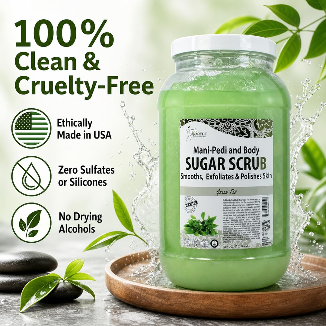 SPA REDI Sugar Body Scrub - Exfoliating &amp; Moisturizing for Smooth, Fresh Skin