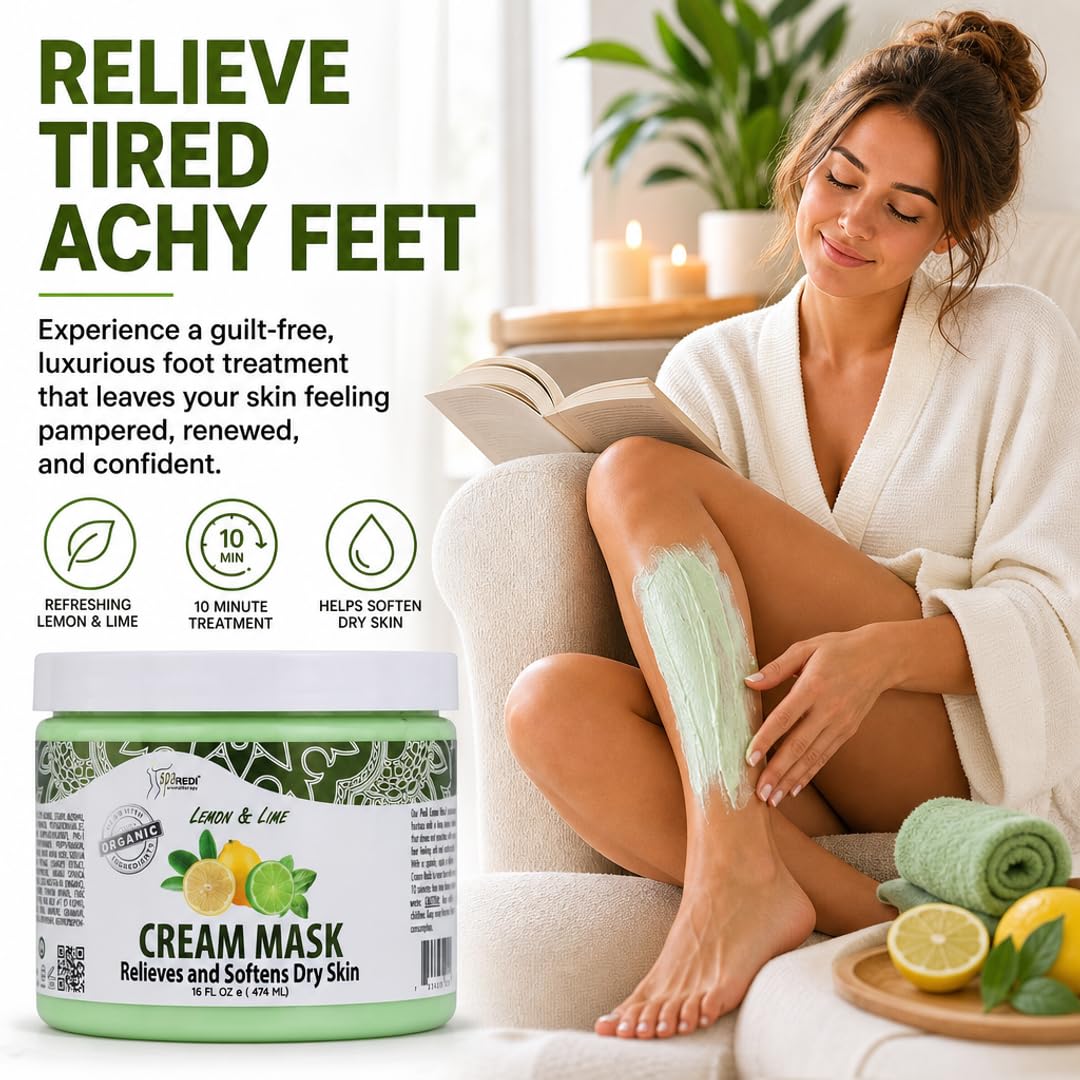SPA REDI Body &amp; Foot Cream Mask - Hydrating &amp; Refreshing for Tired Skin