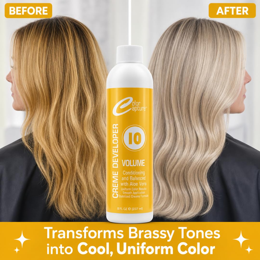 COLOR CAPTURE - Cream Developer, Hair Color Enhancer - Provides Consistent, Vibrant Results for Professional Coloring