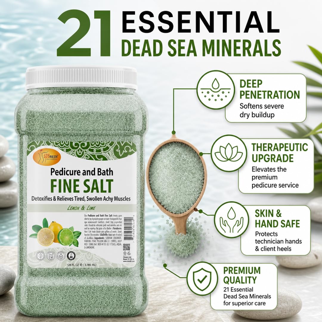 SPA REDI Detox Foot Soak - Hydrates &amp; Softens Feet with Dead Sea Salts