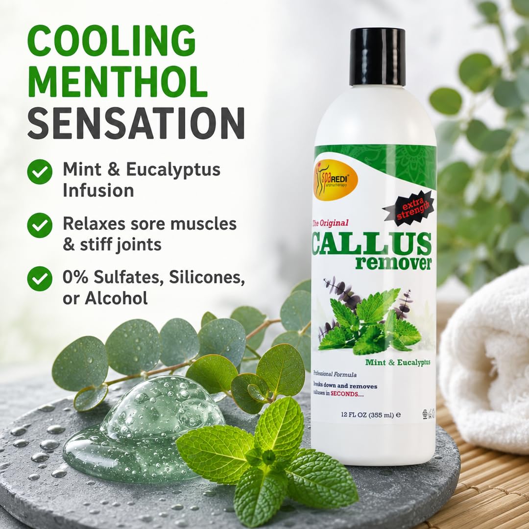SPA REDI Callus Remover Gel - Quickly Removes Tough Calluses &amp; Smooths Cracked Heels