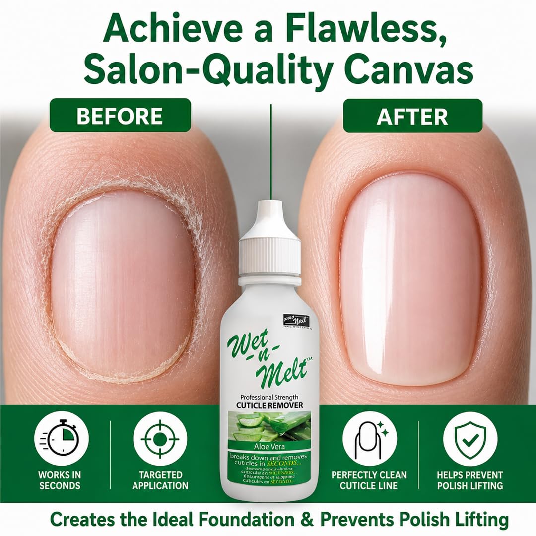 PRO NAIL Cuticle Remover Gel with Aloe Vera - Softens &amp; Moisturizes for Fast Cuticle Removal - Beauty Market Online