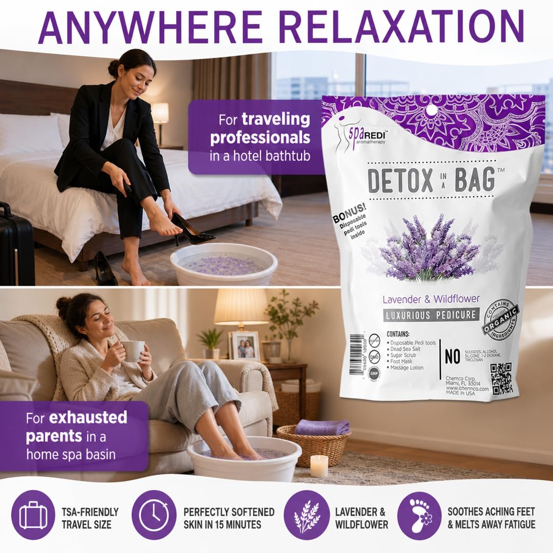 SPA REDI Luxurious Gel Pedicure Kit - Indulge in Spa Experience - Multiple Scents Available