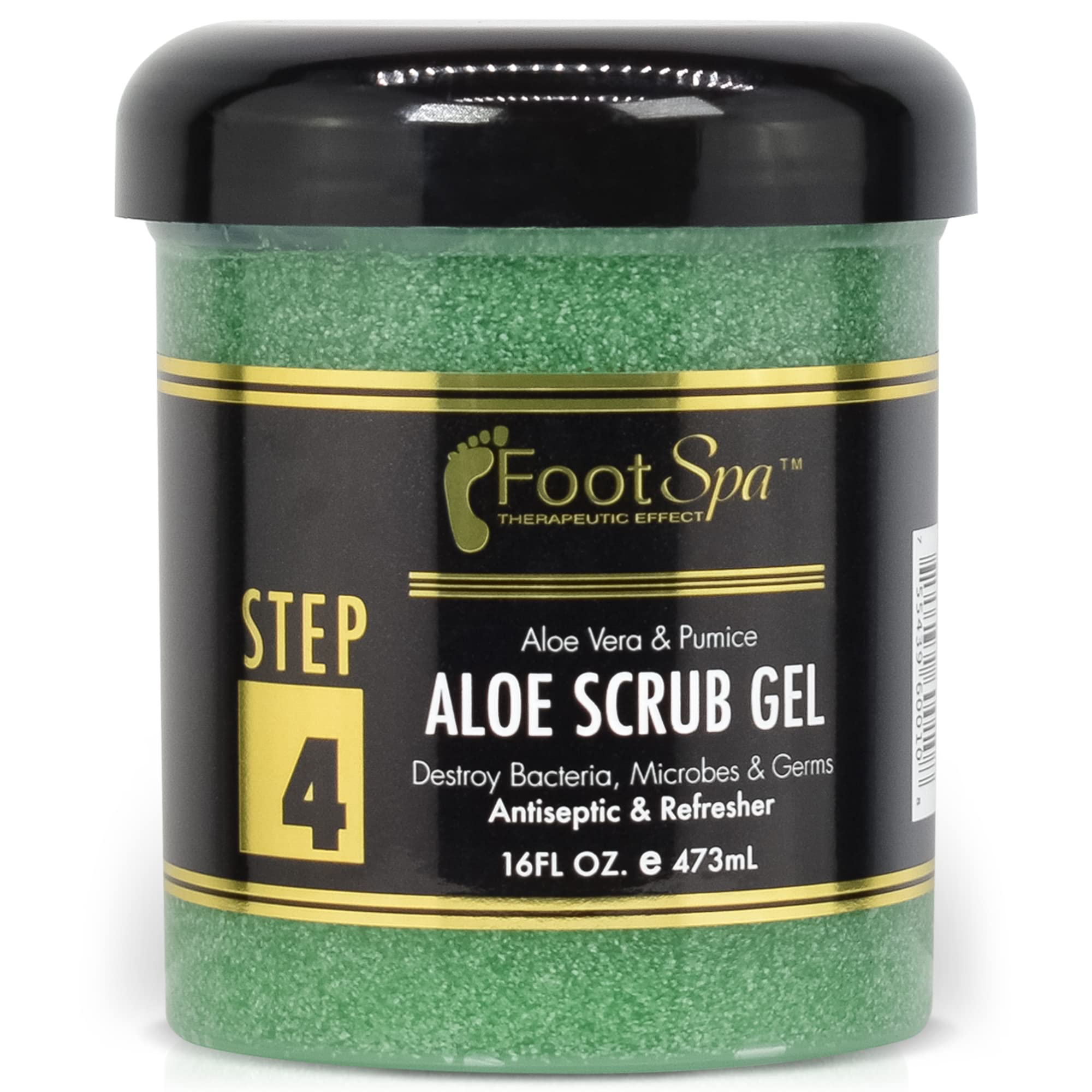 FOOT SPA - Exfoliating Scrub Gel with Aloe Vera & Salicylic Acid - Polishes, Smooths & Moisturizes Skin - 16 Oz - Beauty Market Online