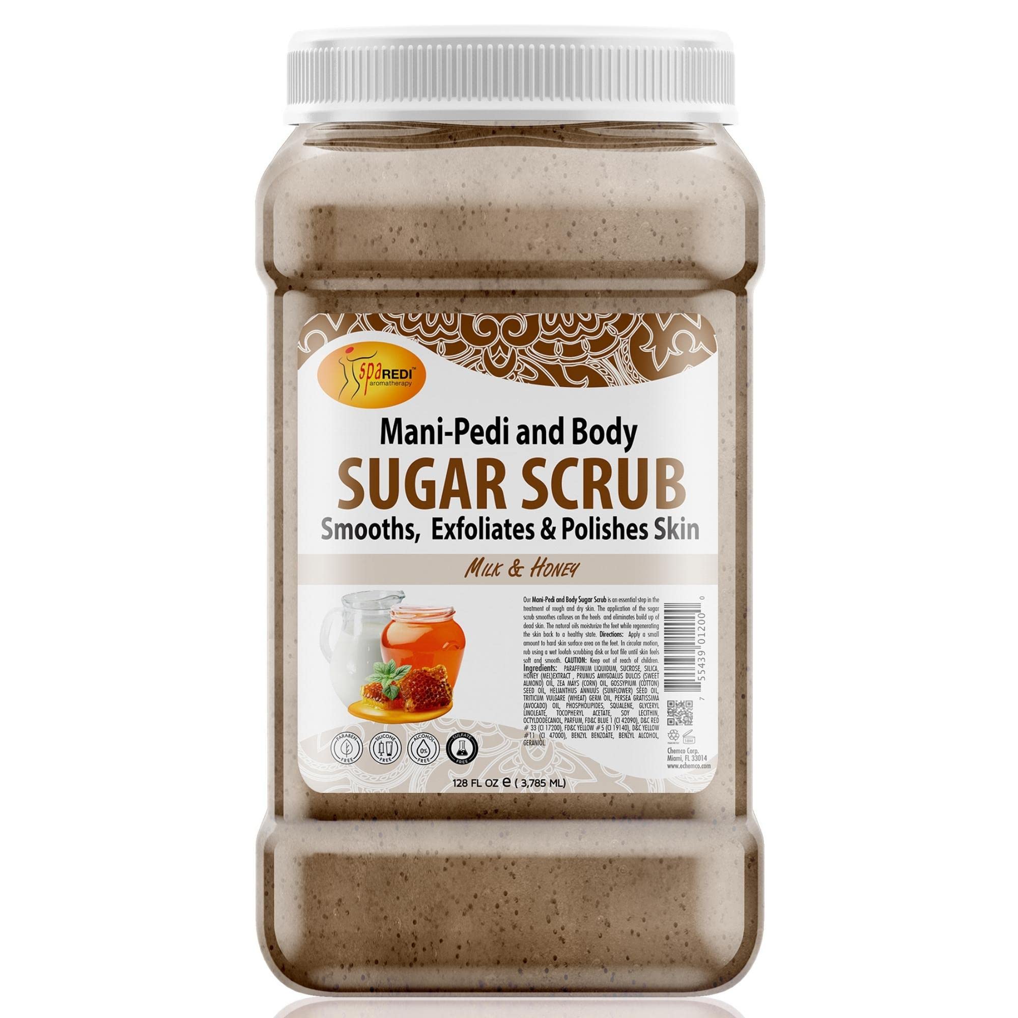 SPA REDI Sugar Body Scrub - Exfoliating &amp; Moisturizing for Smooth, Fresh Skin - 16 Oz to 5 Gal - Beauty Market Online