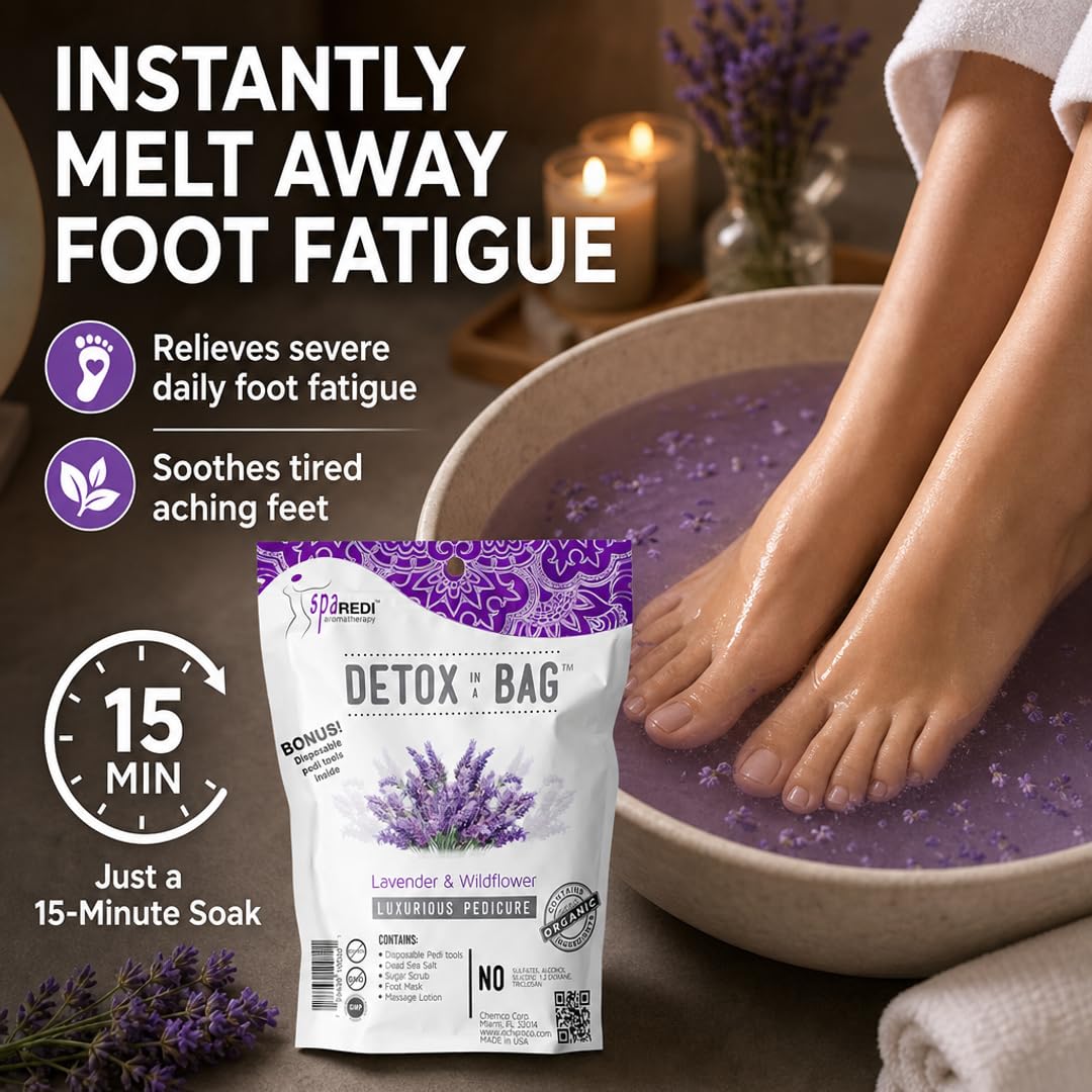SPA REDI Luxurious Gel Pedicure Kit - Indulge in Spa Experience - Multiple Scents Available