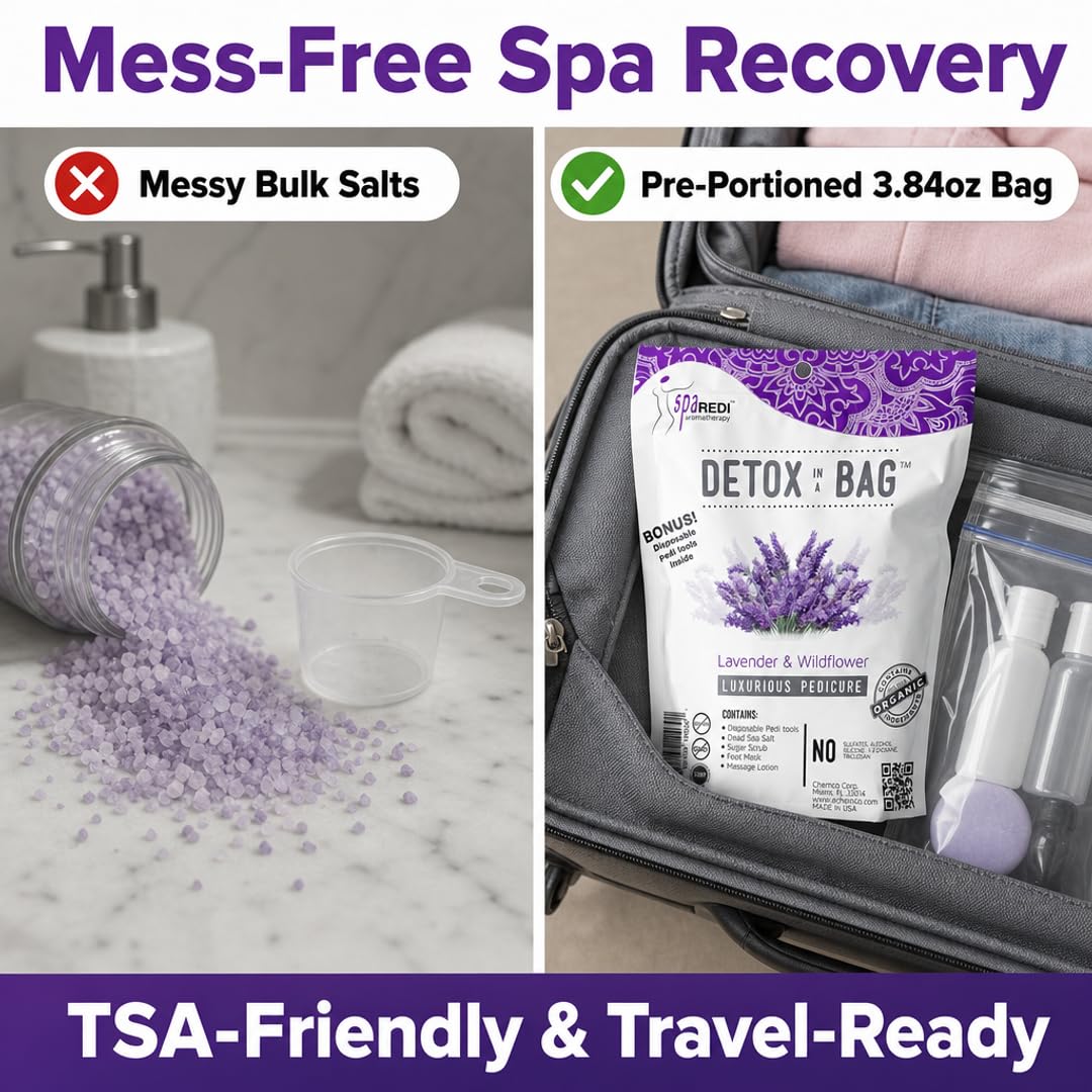 SPA REDI Luxurious Gel Pedicure Kit - Indulge in Spa Experience - Multiple Scents Available