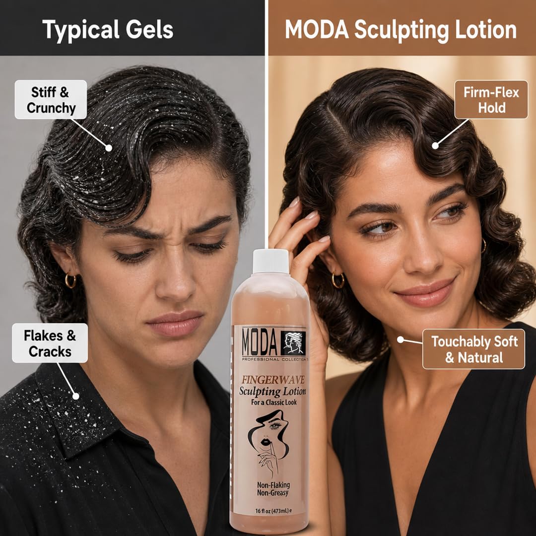 MODA Finger Wave Sculpting Lotion 16 oz curl defining cream