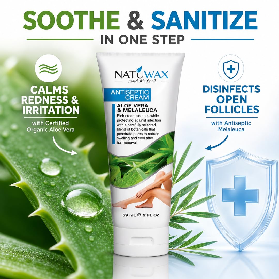 Natuwax Post-Depilatory Lotion - Hydrates &amp; Soothes Skin After Hair Removal