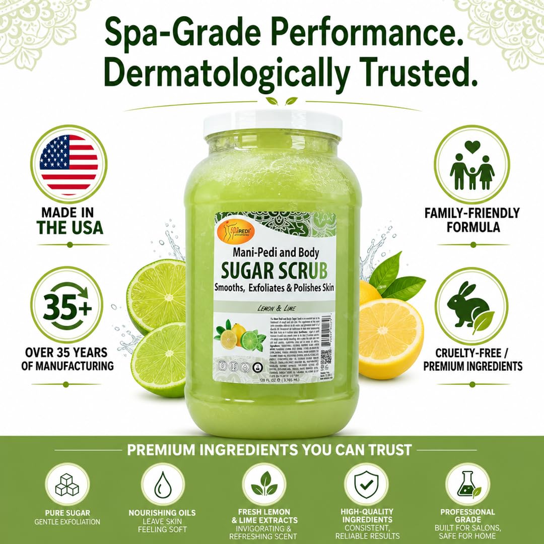 SPA REDI Sugar Body Scrub - Exfoliating &amp; Moisturizing for Smooth, Fresh Skin