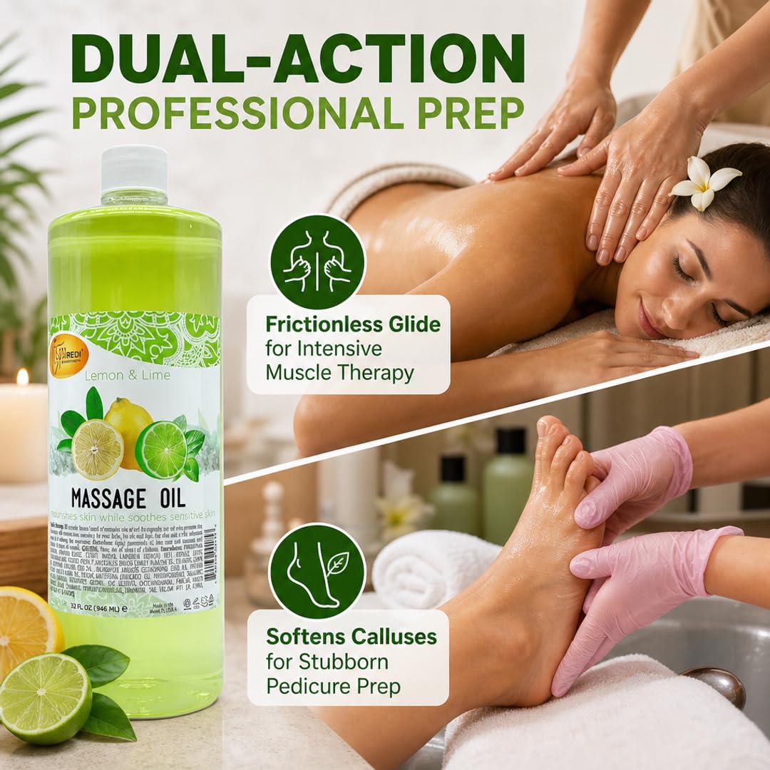 SPA REDI Massage Oil - Soothing Relief for Sore Muscles &amp; Hydrated Skin