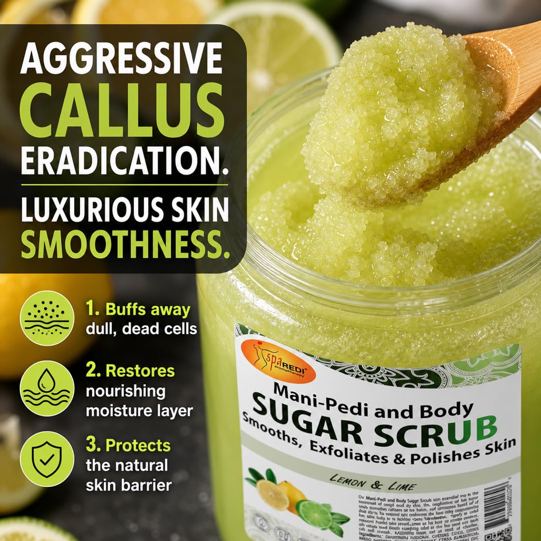 SPA REDI Sugar Body Scrub - Exfoliating &amp; Moisturizing for Smooth, Fresh Skin