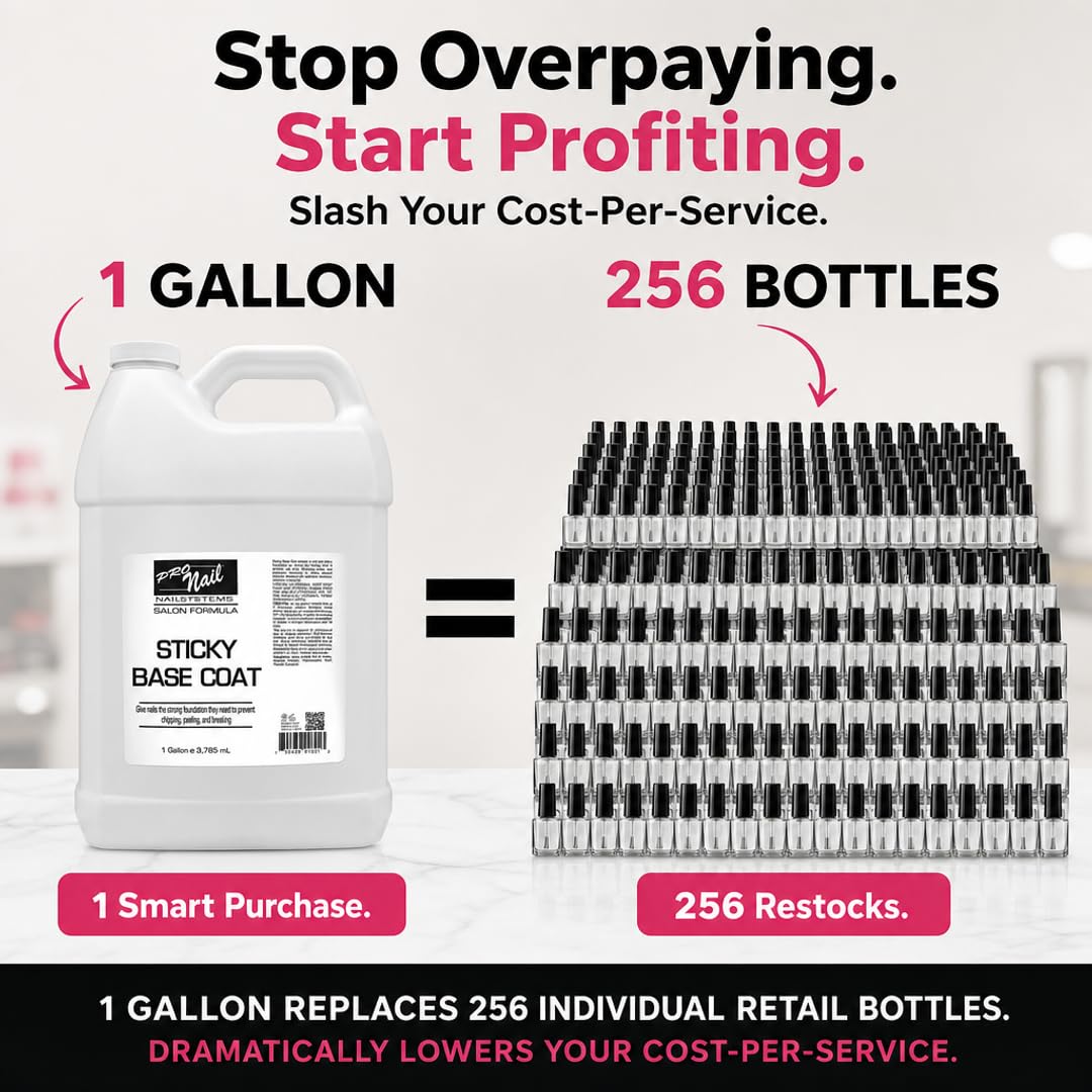 PRO NAIL Sticky Base Coat - Enhances Adhesion for Long-Lasting Nail Polish