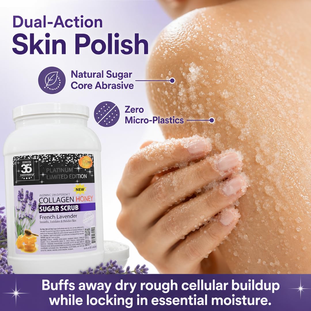 SPA REDI Sugar Scrub - Exfoliating &amp; Moisturizing for Glowing, Smooth Skin