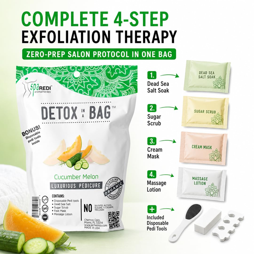 SPA REDI Luxurious Gel Pedicure Kit - Indulge in Spa Experience - Multiple Scents Available