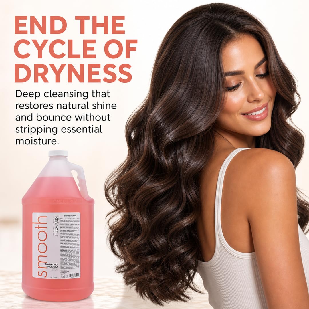 KERAGEN - Clarifying Shampoo with Keratin and Collagen - Deep Cleansing, Purifying, Refresh and Reset Damaged, Color-Treated Hair, Removes Buildup and Residue from Scalp - For All Hair Types - Beauty Market Online
