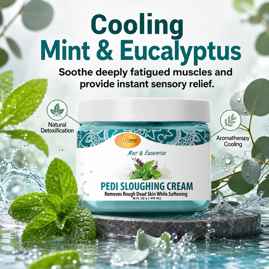 SPA REDI Sloughing Cream Mint &amp; Eucalyptus 16 oz