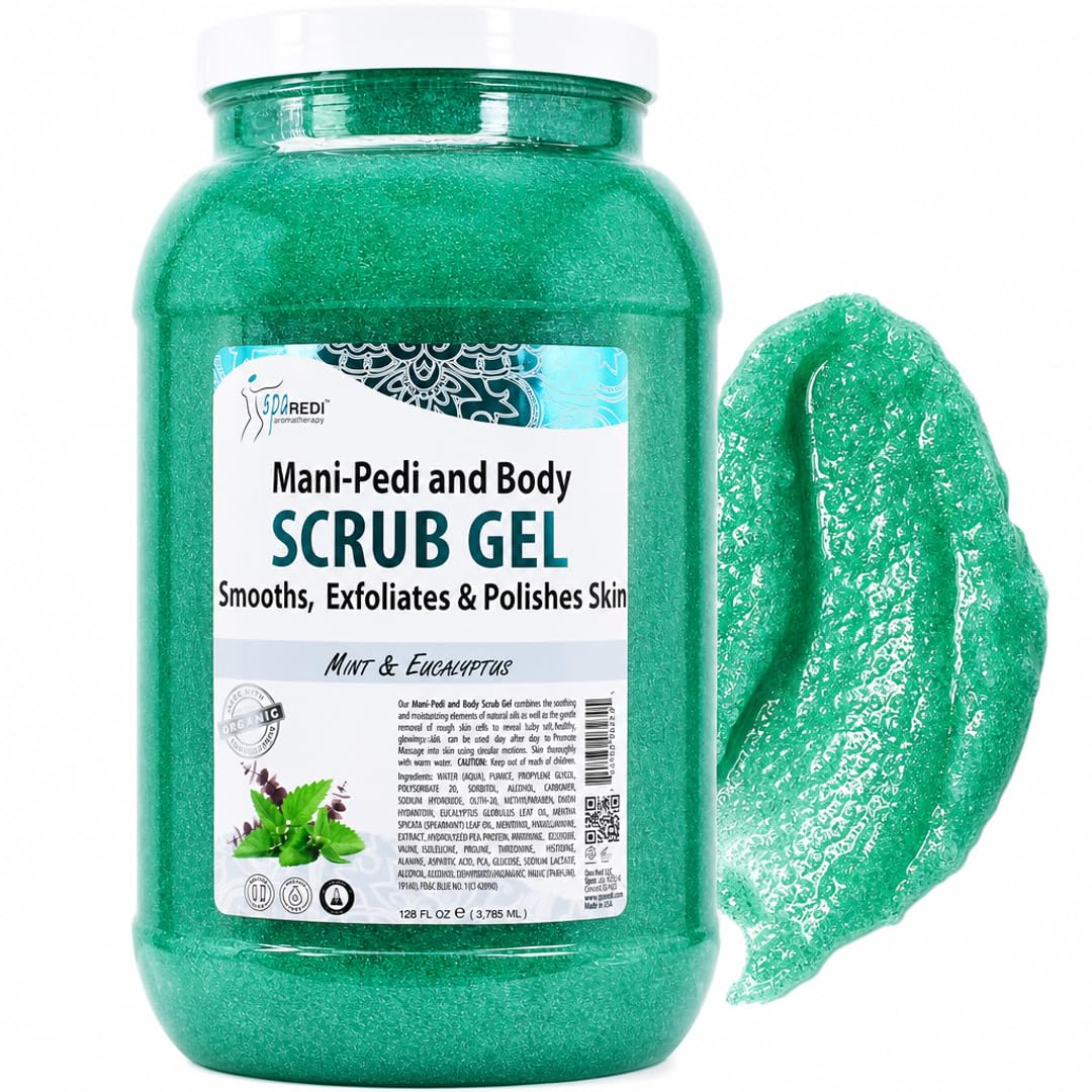 SPA REDI Exfoliating Scrub Pumice Gel - Hydrating Body Exfoliator with Hyaluronic Acid - Refresh & Revitalize