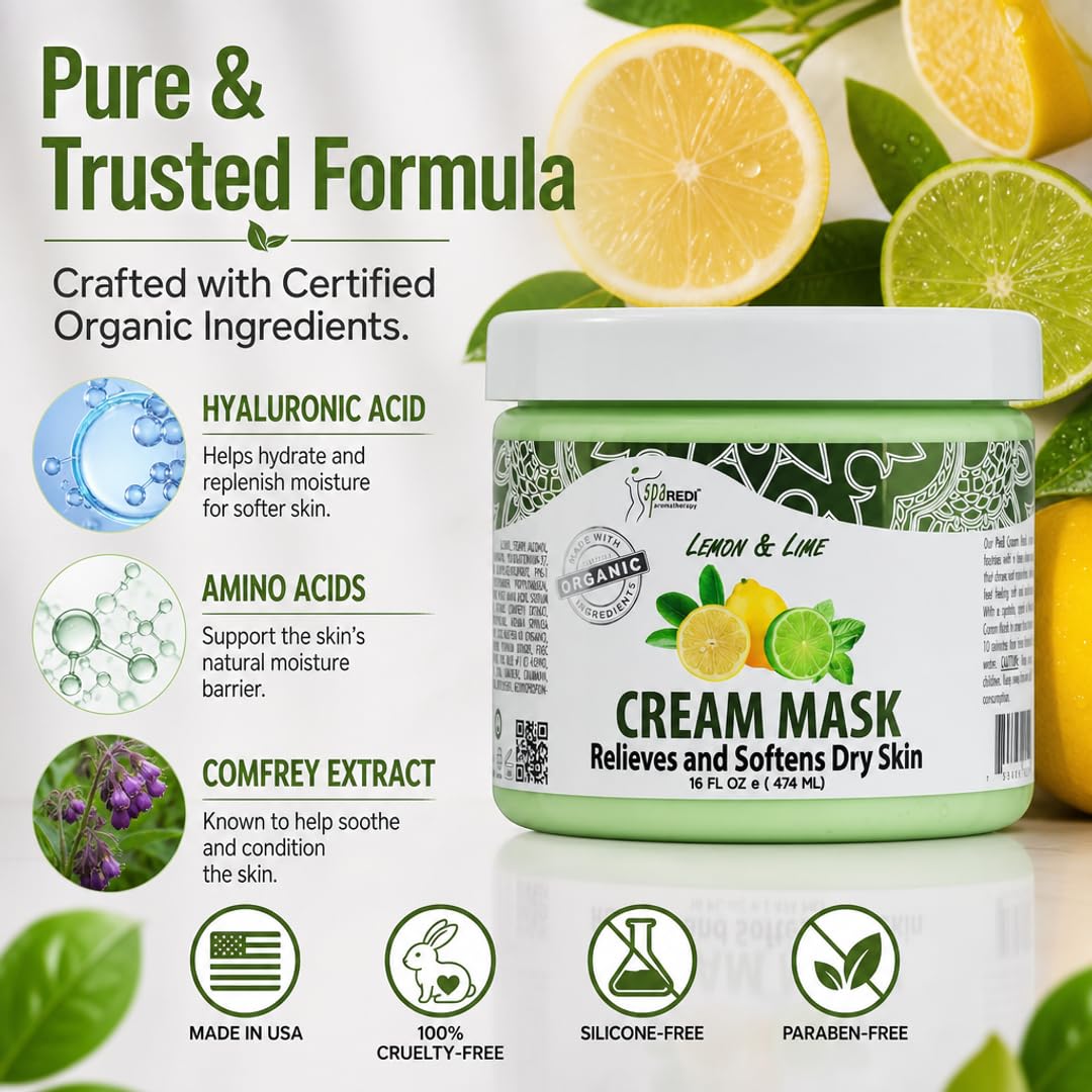 SPA REDI Body &amp; Foot Cream Mask - Hydrating &amp; Refreshing for Tired Skin