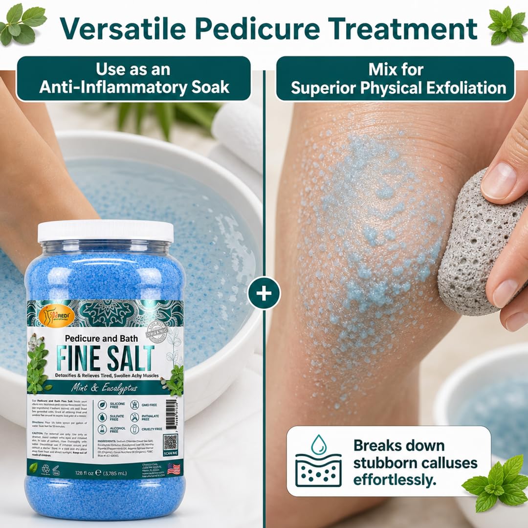 SPA REDI Detox Foot Soak - Hydrates &amp; Softens Feet with Dead Sea Salts