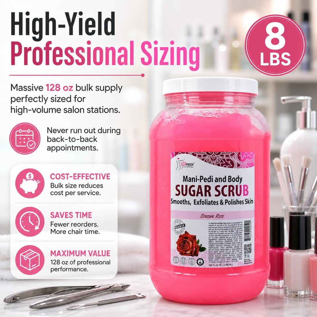 SPA REDI Sugar Body Scrub - Exfoliating &amp; Moisturizing for Smooth, Fresh Skin