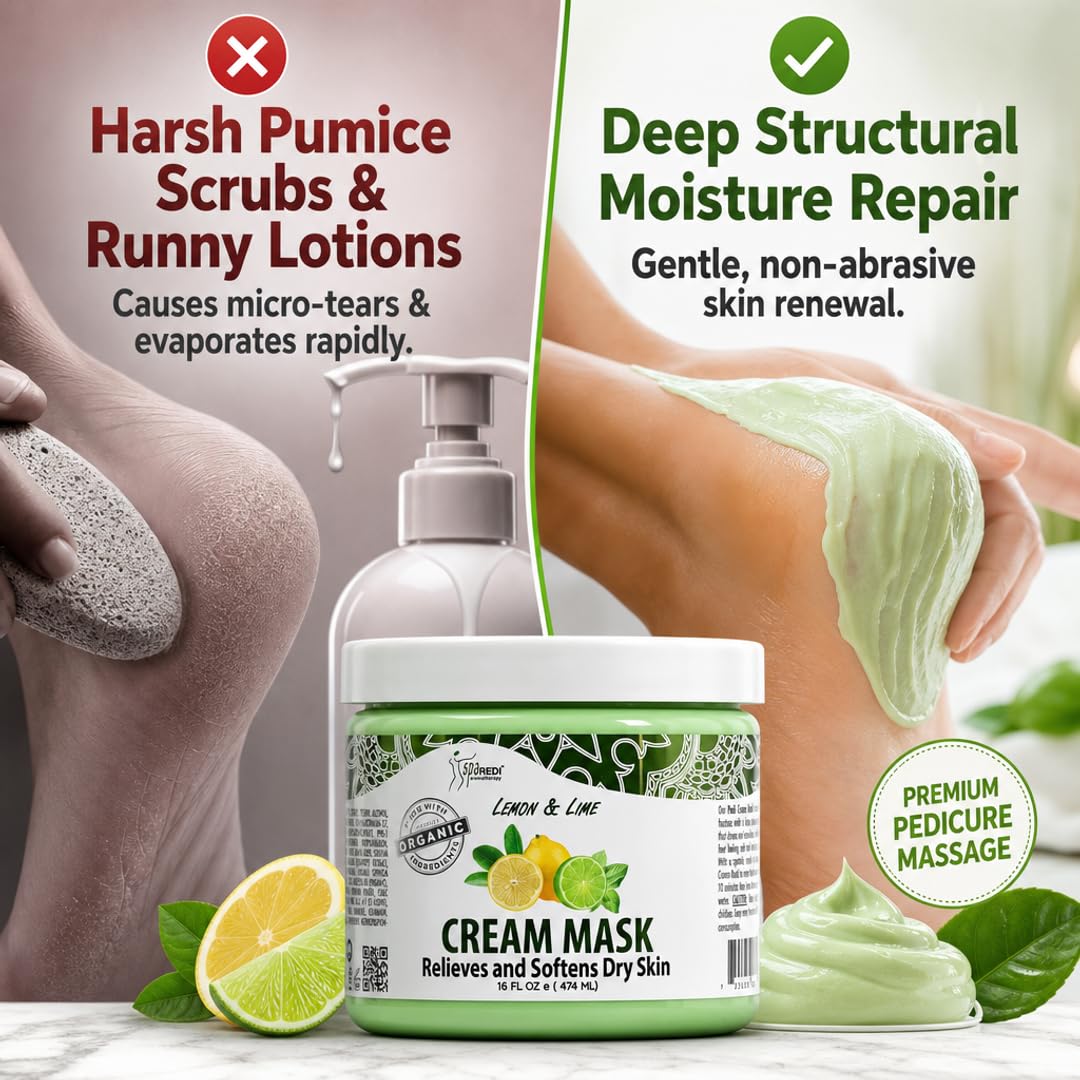 SPA REDI Body &amp; Foot Cream Mask - Hydrating &amp; Refreshing for Tired Skin