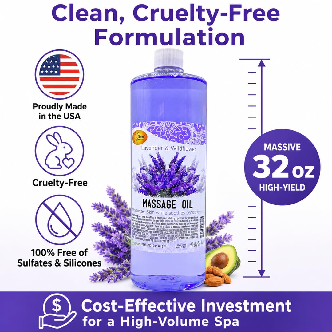 SPA REDI Massage Oil - Soothing Relief for Sore Muscles &amp; Hydrated Skin