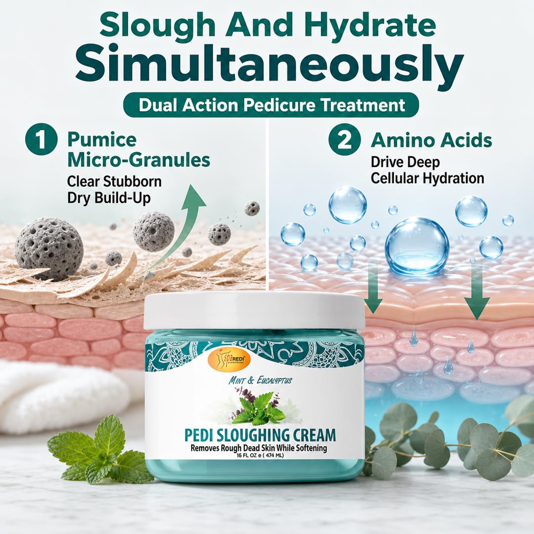 SPA REDI Sloughing Cream Mint &amp; Eucalyptus 16 oz