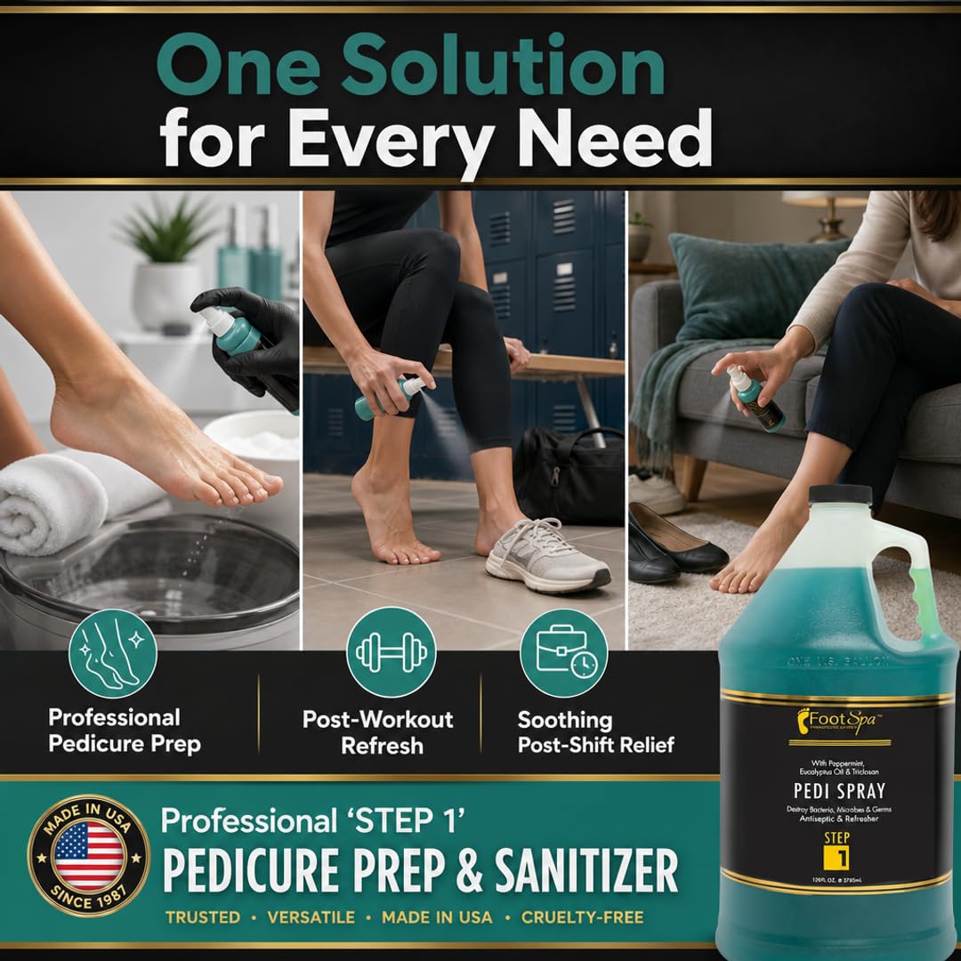 FOOT SPA - Pedi Spray Antiseptic, Mint &amp; Eucalyptus 