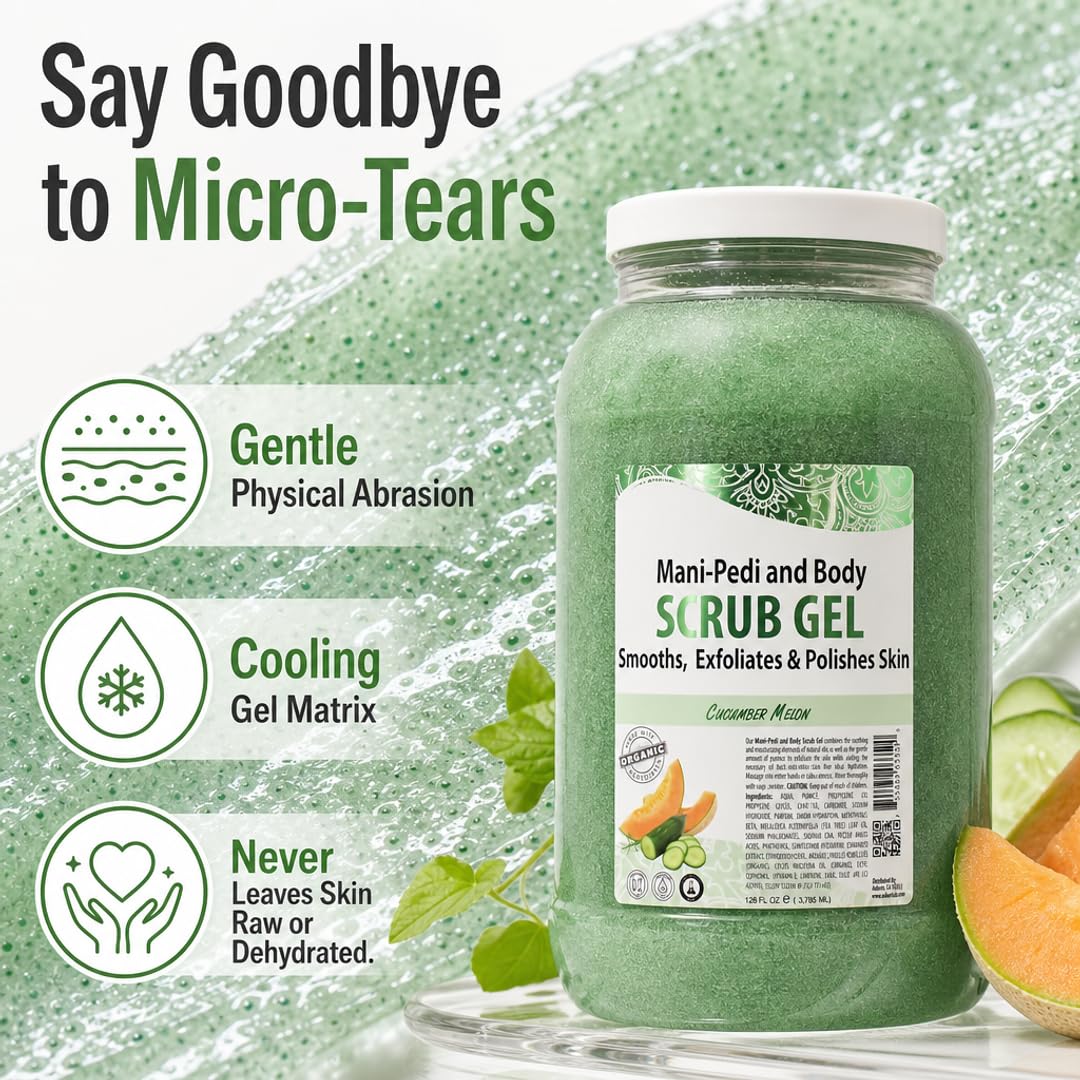 SPA REDI Exfoliating Scrub Pumice Gel - Hydrating Body Exfoliator with Hyaluronic Acid - Refresh &amp; Revitalize